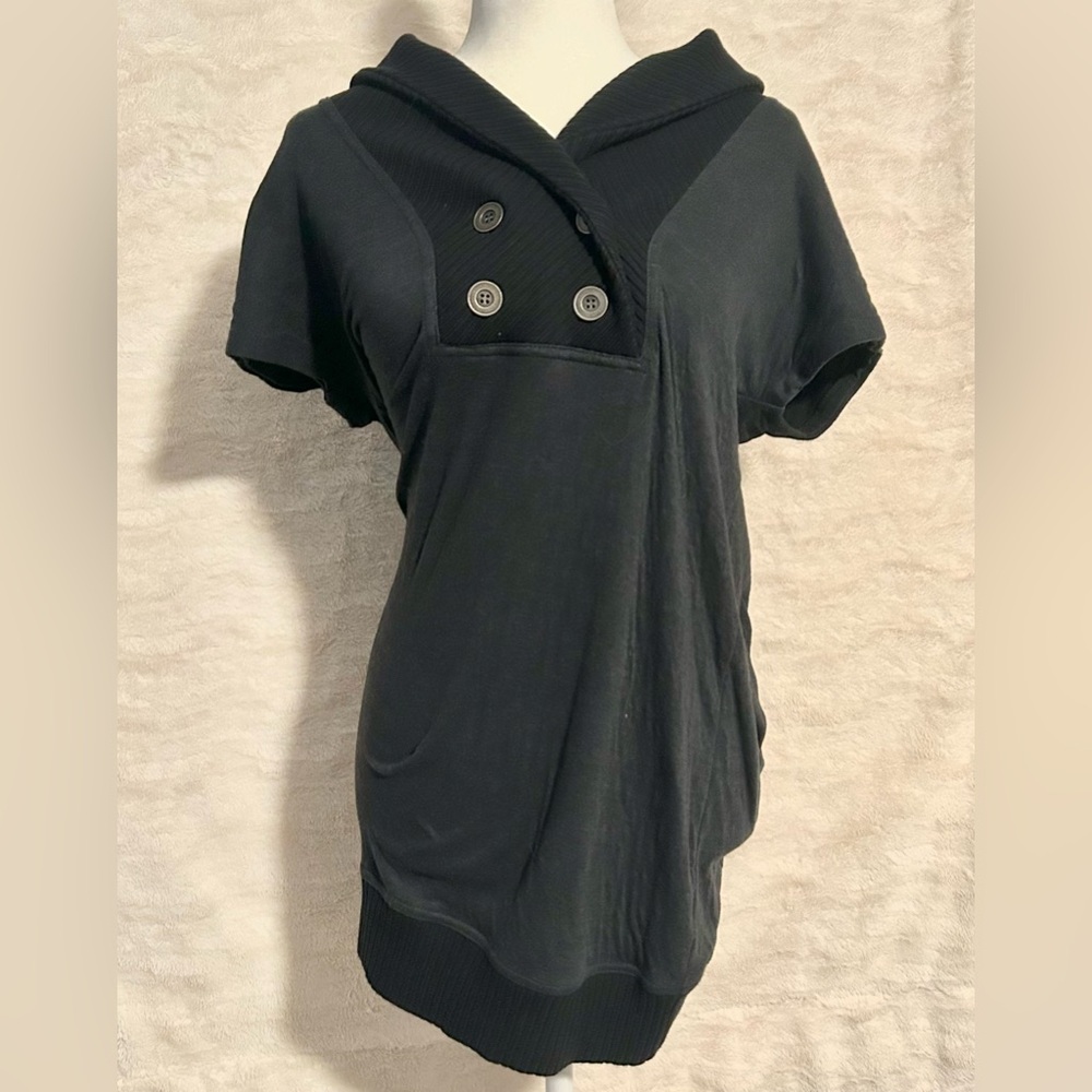 Free People Surplice V-Neck Shawl Collar tunic Dress S